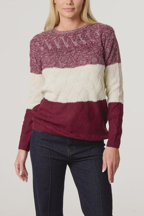 Maroon Block colour Jumper