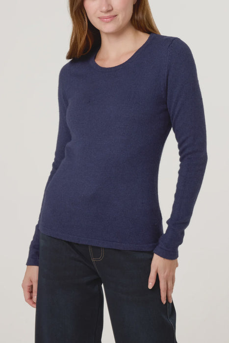 Crew neck soft knit jumper navy