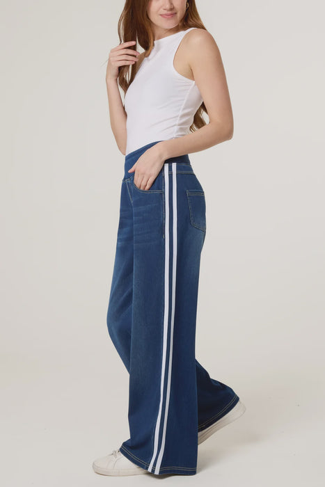 Side Stripe Deep Waist Trouser