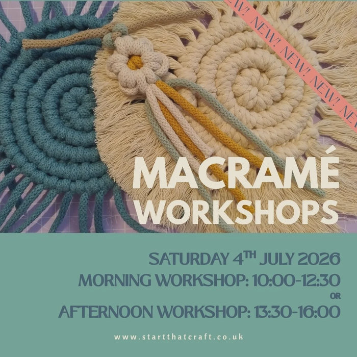 Macrame Coasters & Keyrings - Saturday 4th July 10am