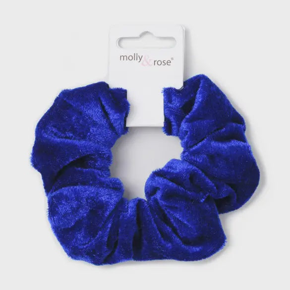 High Shine Royal Blue Velvet Scrunchie.