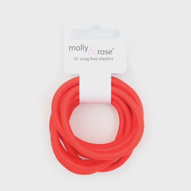Elastics - Red - Card of 10 - 5mm Thick