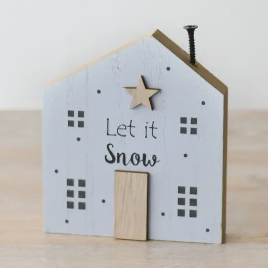 Wooden Let it Snow House