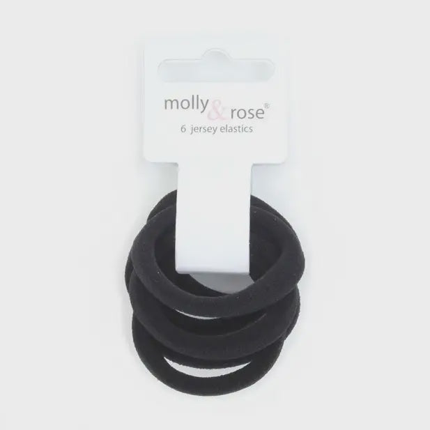Black Jersey Hair Elastics