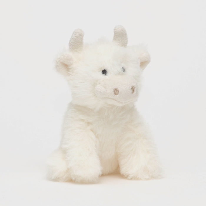 Scottish Highland Cow Soft Plush Toy Mini Cream -13cm