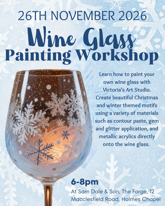 Wine Glass Painting Workshop  - Thursday 26th November 6-8pm