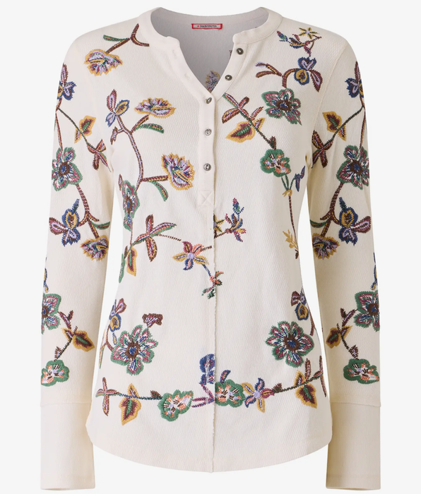 Ellie Embroidered Jersey Top