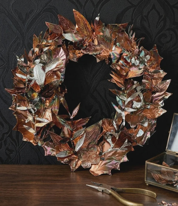 Handcrafted Embossed Copper Wreath Workshop - Saturday 17th October 10:30