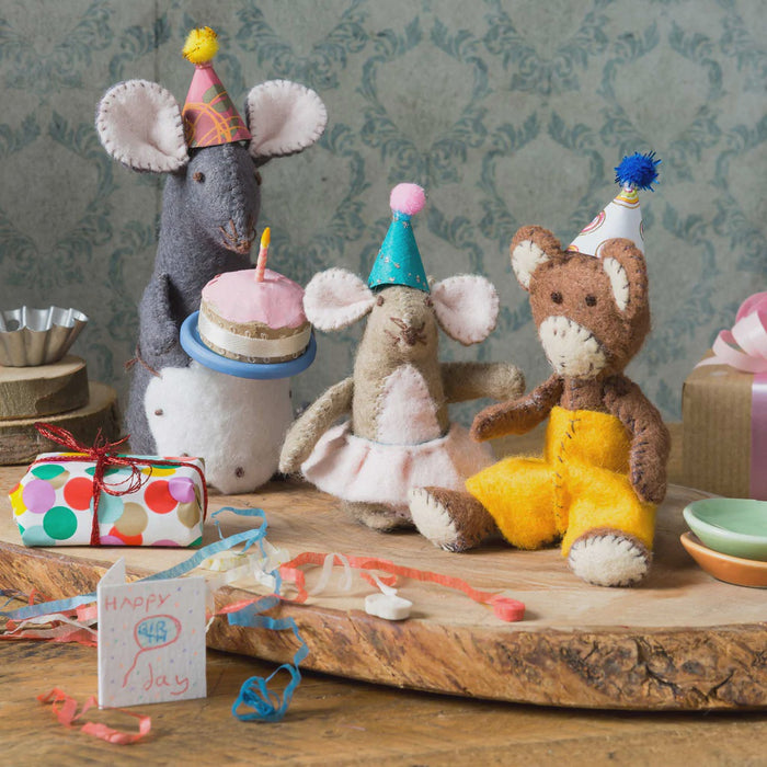 Mice & Monkey Party Birthday Card