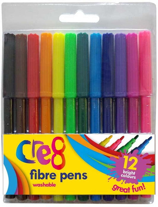 Fibre pens - pack of 12