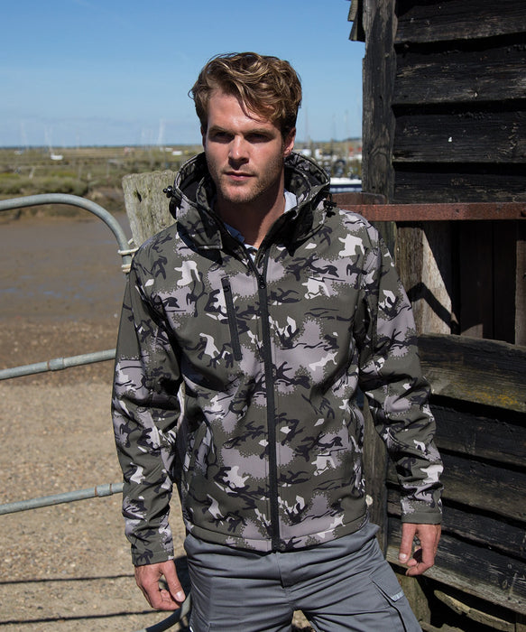 Camo TX Result Hooded Soft Shell Jacket