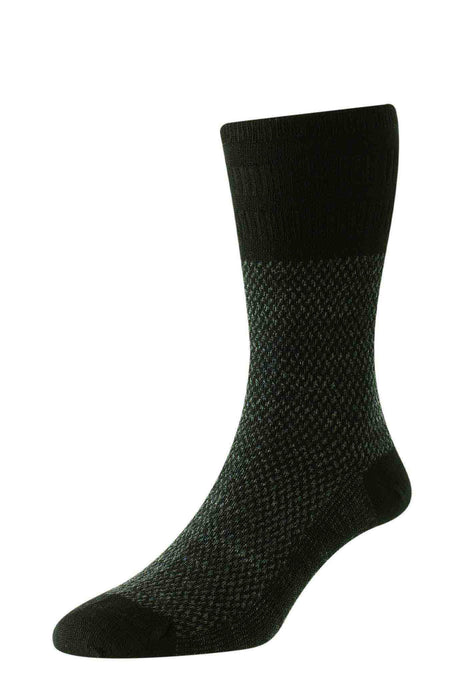 Jaquard Softop HJ972 Black Mens Wool Socks