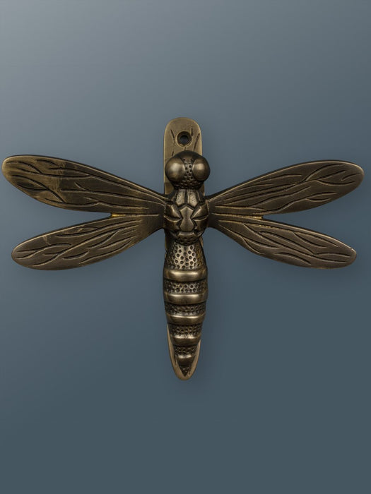 Brass Dragonfly Door Knocker - Bronze Finish