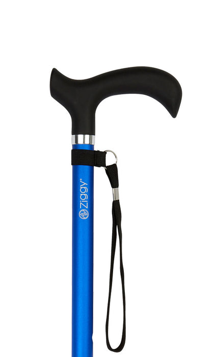 Ziggy Derby Handle Adjustable Stick - Blue