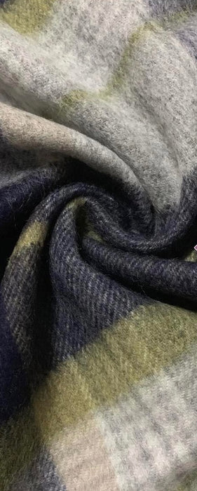 Stripe Tartan Wool Scarf Unisex