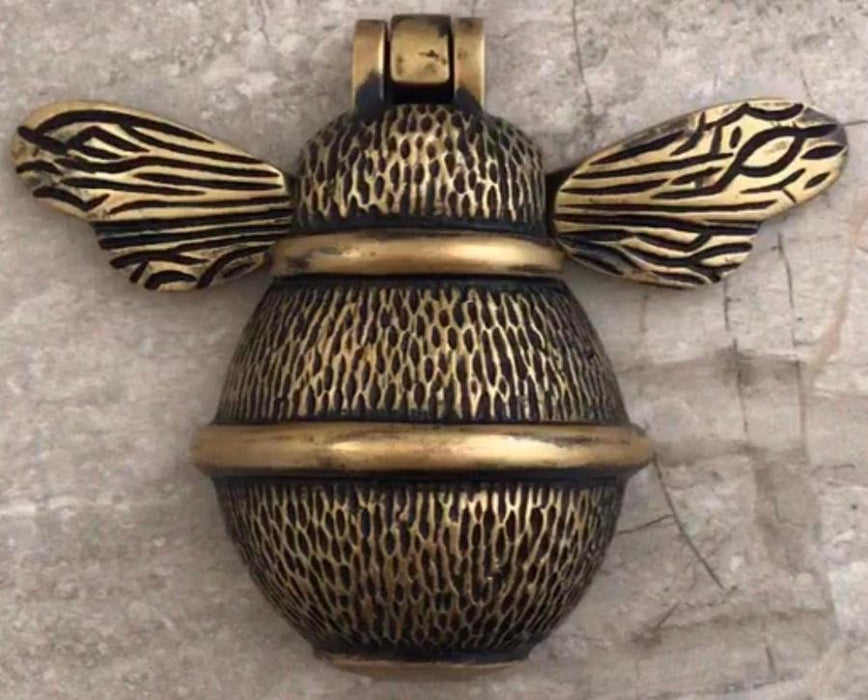 Brass Bumble Bee Door Knocker - Heritage Finish