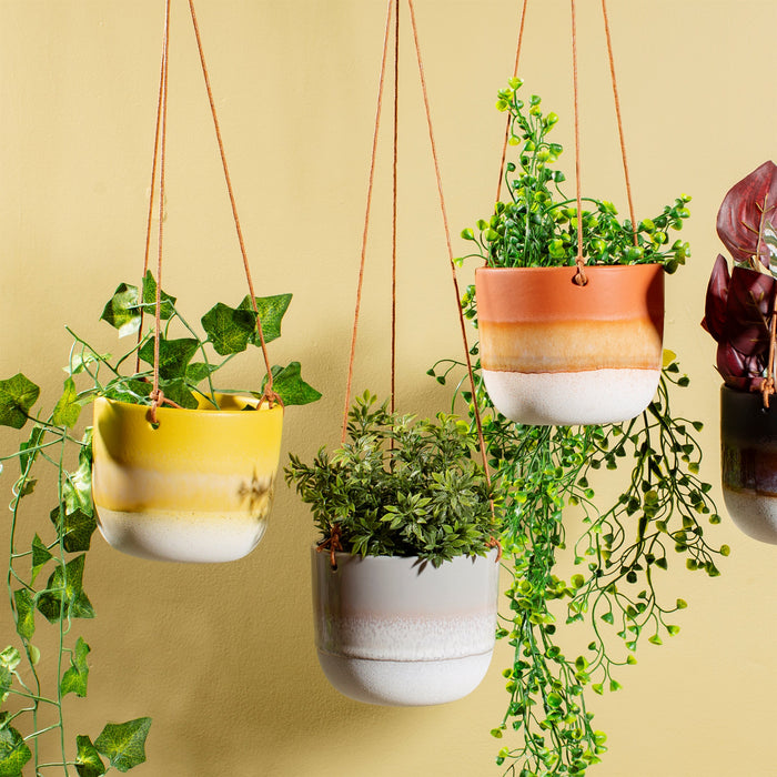 Mojave Yellow Hanging Planter