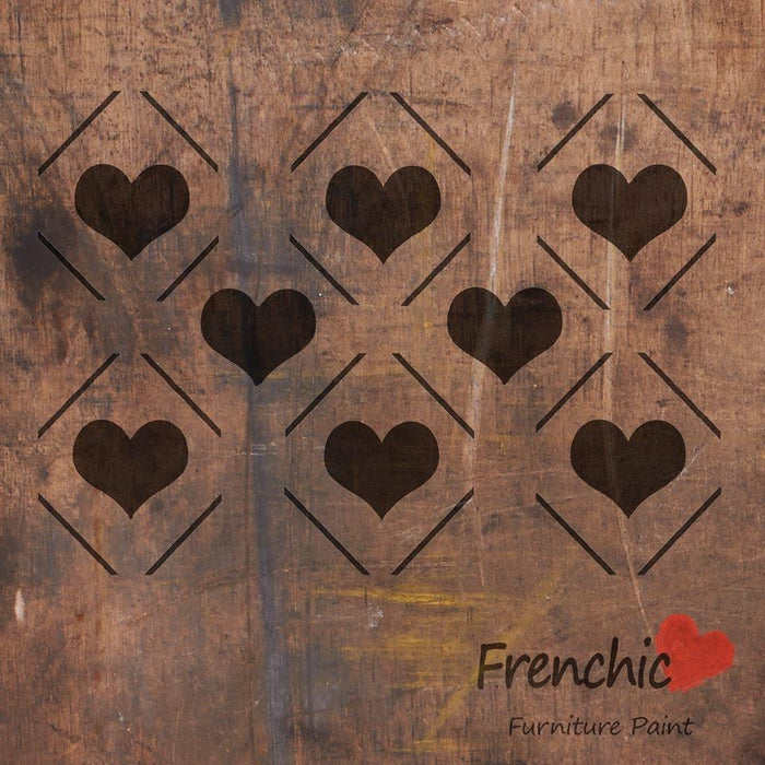 Frenchic Diamond Hearts stencil