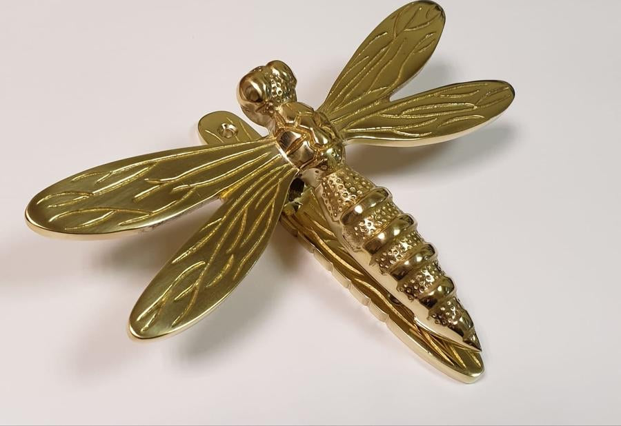 Brass Dragonfly Door Knocker - Brass Finish