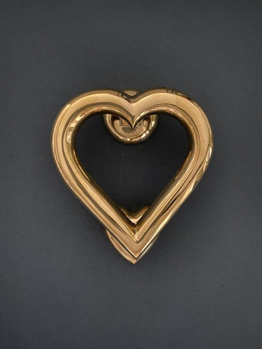 Brass Love Heart Door Knocker - Brass finish