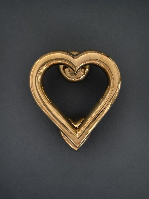 Brass Love Heart Door Knocker - Brass finish