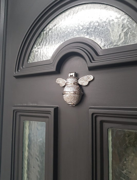 Brass Bumble Bee Door knocker  - Nickel Finish