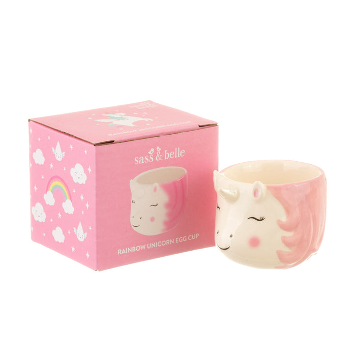 Rainbow unicorn egg cup