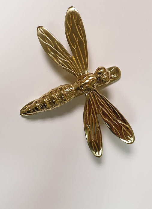 Brass Dragonfly Door Knocker - Brass Finish