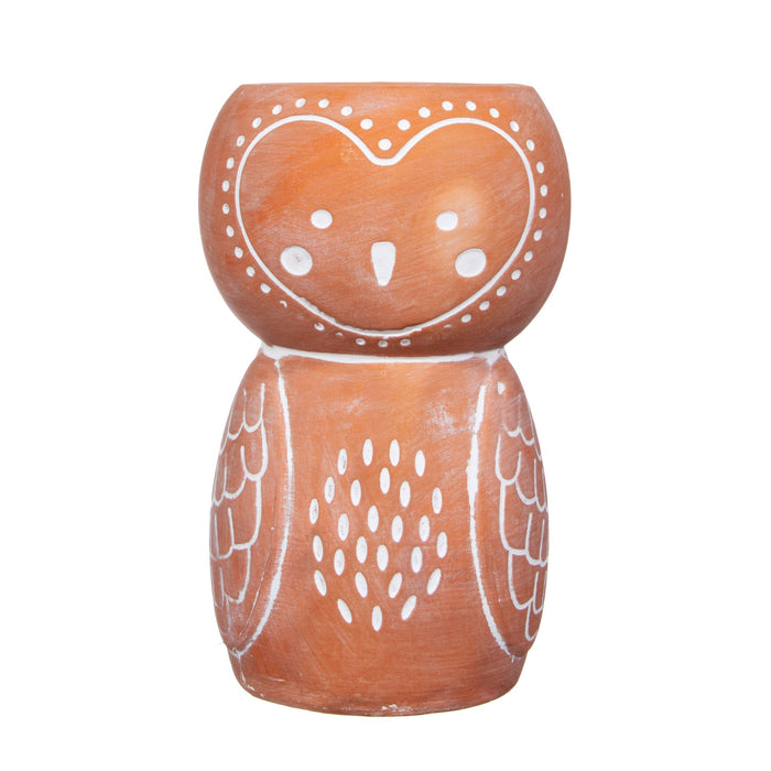 Olivia Owl Terracotta Vase