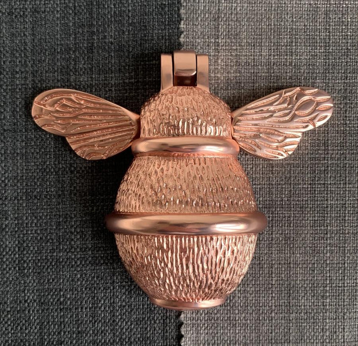 Brass Bee Door Knocker - Rose Gold Finish