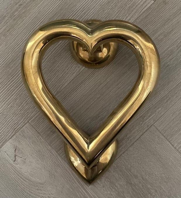 Brass Love Heart Door Knocker - Brass finish