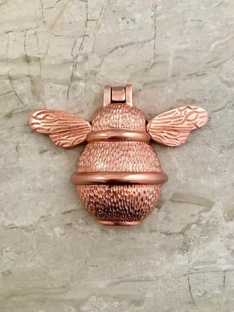 Brass Bee Door Knocker - Rose Gold Finish